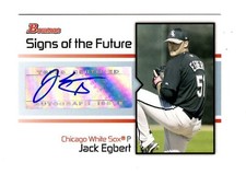 Jack Egbert 2008 Bowman Signs of the Future Autograph - Card #SOF-JE