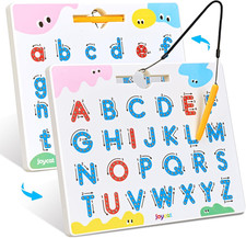 Magnetic Letter Tracing Board, 2-In-1 Double-Sided ABC Magnets for Kids Ages 3-5