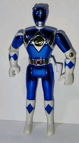 1995 Power Rangers Movie Blue Chrome 6” Action Figure Bandai Vintage! Toy (C