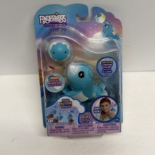 WowWee Fingerlings Baby Light-up Dolphin Aqua  Purple, Lights, Sounds, Motion