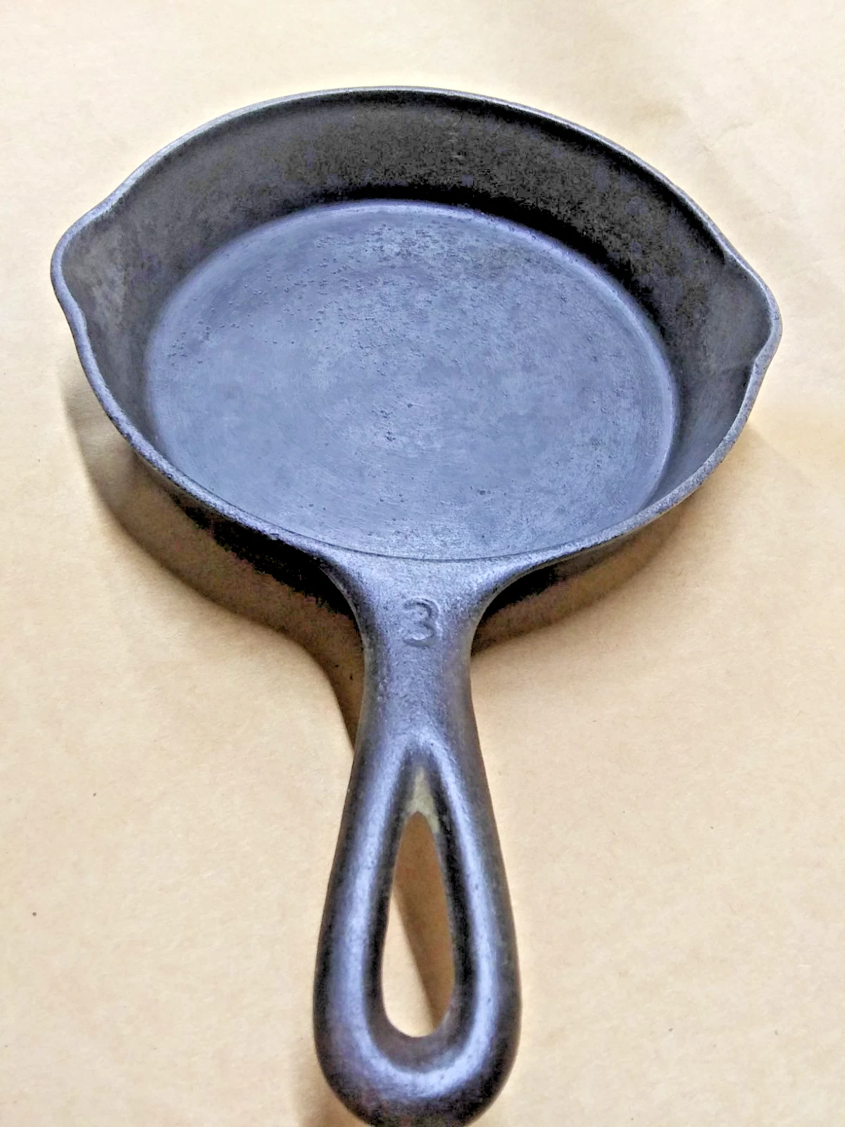 Vintage Wagner Ware Cast Iron #3 Pie Logo Skillet 1053A