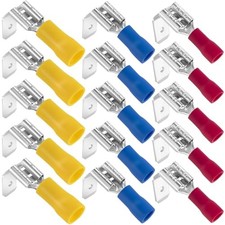 15pcs Semi-Insulated Spade Connectors, Quick Disconnect 22-10 AWG Piggyback