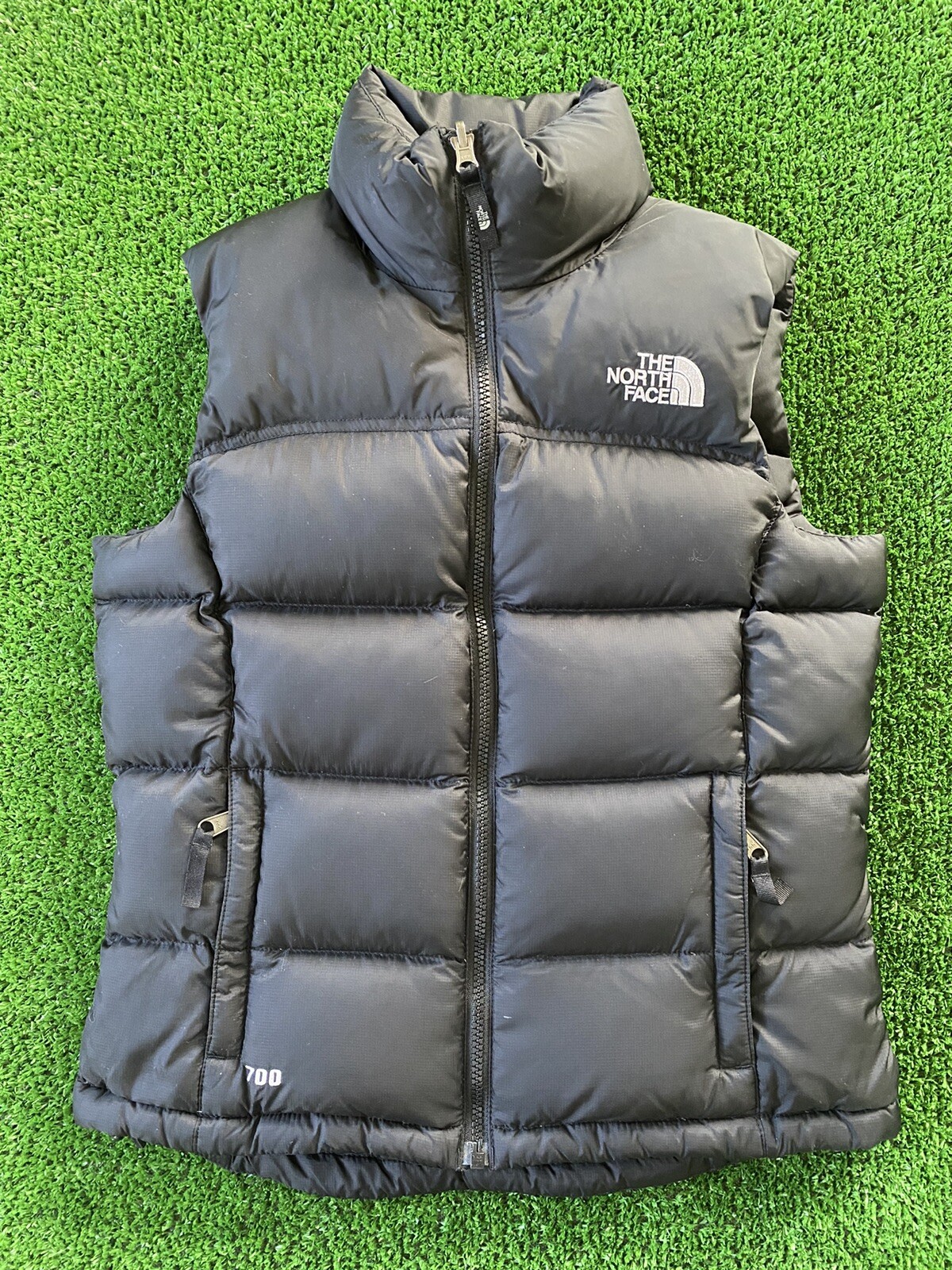 north face black puffer vest