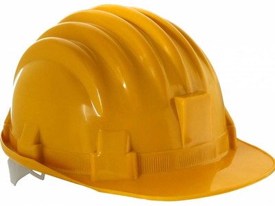 ELMETTO CASCO PROTETTIVO GIALLO DA CANTIERE PER SICUREZZA LAVORO | eBay