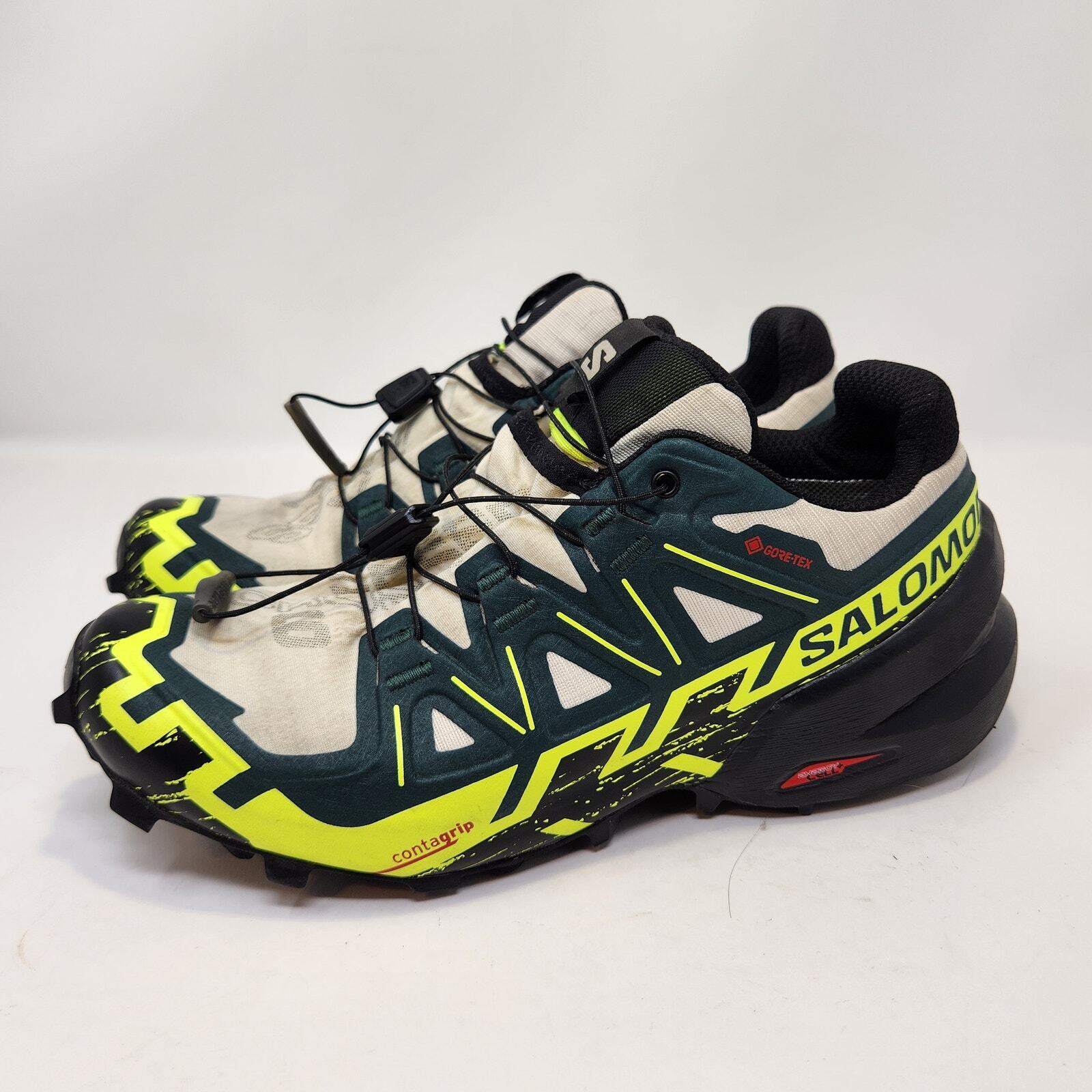 Scarpe da trail running Salomon Speedcross 6 GTX da uomo taglia 6 nere verdi bianche