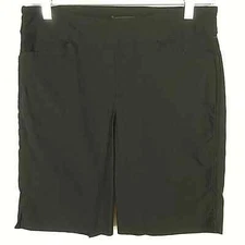 Hilary Radley Shorts Womens Sz Medium Black Stretch Pull On Bermuda Pockets