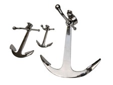 Großer Metall Schiffsanker 3er Set Maritim 52 cm 36 cm 23 cm au