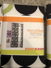 Microfiber curtain panel 40 x 84  teal black purple new
