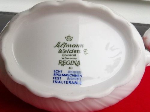 Seltmann Weiden Regina Geschirr 3 Teile Milck.,Zuckerdose, Souciere - Bild 8 von 8