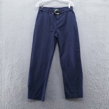 Lauren Ralph Lauren Womens Vintage Ripstop Pants 6 Blue Belted Casual Y2K 90s