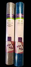 Cricut Glitter Iron On-Lot of 2 Silver and Aq...