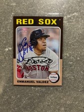 2024 Topps Heritage Auto Signed Enmanuel Valdez #288 Boston Red Sox