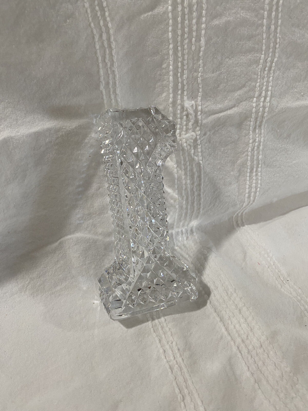 Waterford Crystal Number One 1 Paperweight Figurine 5" Excellent