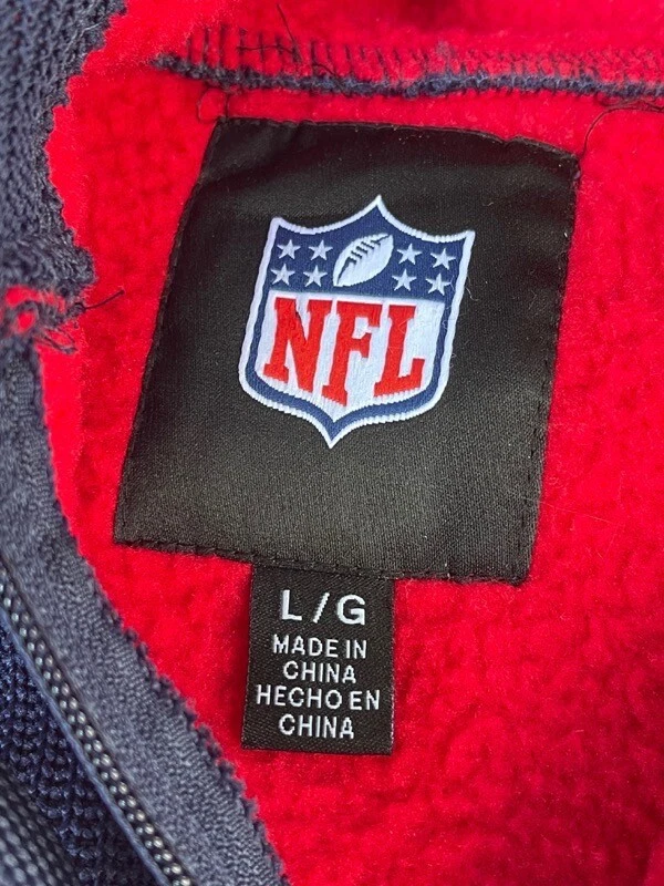 Sudadera con capucha G-III NEW ENGLAND PATRIOTS NFL PARA HOMBRE TALLA L FORRADA DE LANA PUNTO ACANALADO CREMALLERA COMPLETA Foto 2 de 4