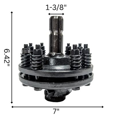 Tractor PTO Rotary Cutter Slip Clutch 1-3/8”x6-Spline both ends