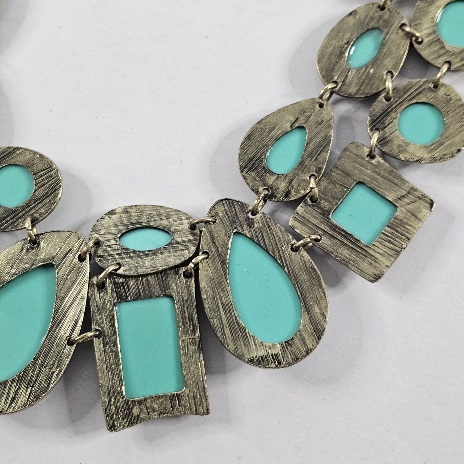 Simple Addiction Statement Necklace Light Green F… - image 8