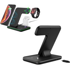 3in1 Wireless Fast Charger Charging Stand Station For mobile phone watch headset