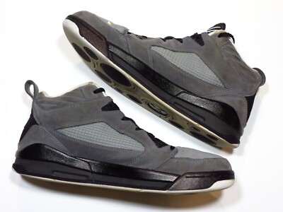 NIKE MENS SIZE 9 SHOES AIR JORDAN FLIGHT 9 COOL GREY BLACK WHITE 395553-005 Nike Jordan Flight 9.5 Item # 654262005 Size 11 Black/ Gray  main image 2