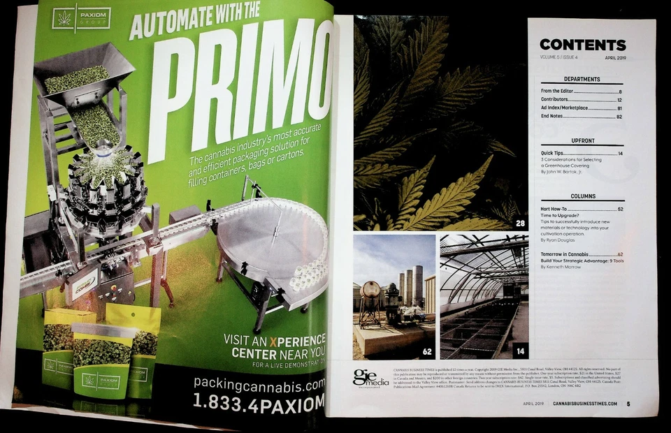 2019 April Cannabis Business Times Magazine Stop Marijuana Diseases Cresco Labs Foto 3 de 4