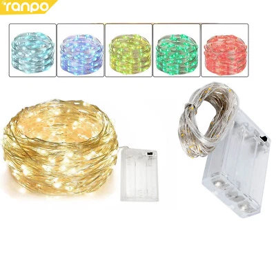 RANPO Cadena de luces LED multicolor de 10 100 LED para fiesta boda Navidad decoración del hogar