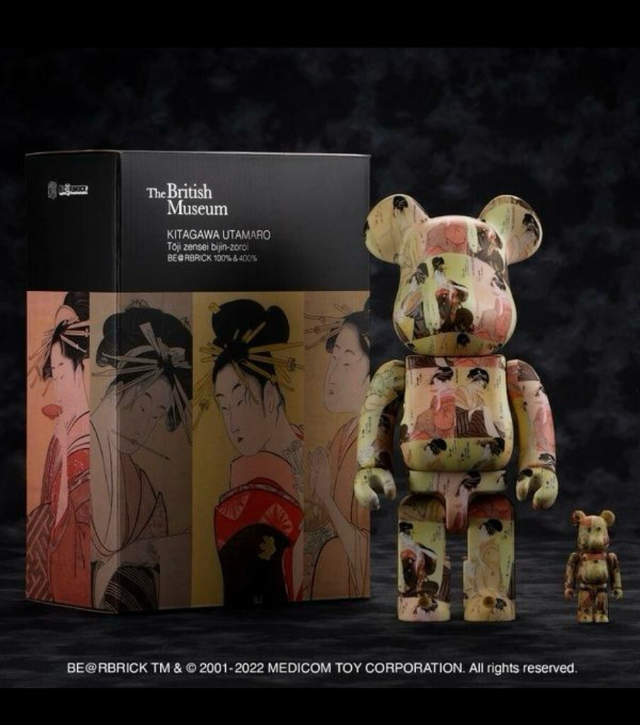 【新発売】 100%&400% BE@RBRICK KITAGAWA Museum British The UTAMARO キューブリック、ベアブリック