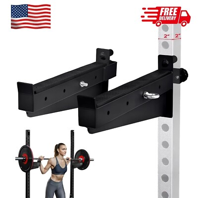 1,000 LBS Capacity - Premium Safety Squat Bar Attachment - Barbell Spotter Arms