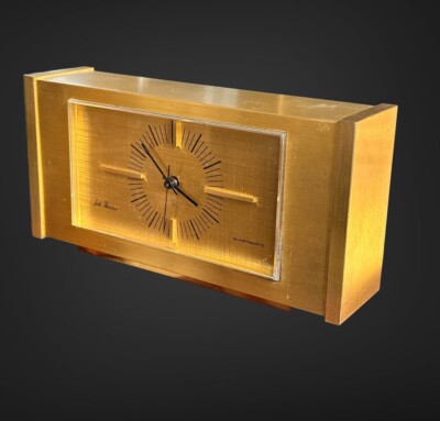 Mid Century C1970 s Seth Thomas Quality Heavy Large Shelf Mantle Clock Timepiece