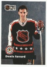 DENIS SAVARD 1991-92 PRO SET ALL STAR CARD NEAR MINT CONDITION