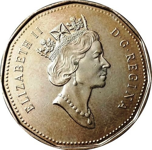π¨π¦ Canadian $1 One Dollar Common Loonie Coin, 1991 - Afbeelding 2 van 2
