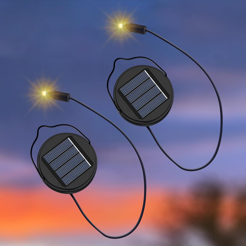 2 Pack AA 600Mah Solar Light Replacement Tops for Outdoor Lanterns