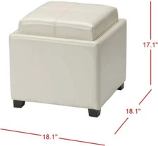Safavieh Harrison Single Tray Ottoman, Reduced Price 2172700430 HUD8233K