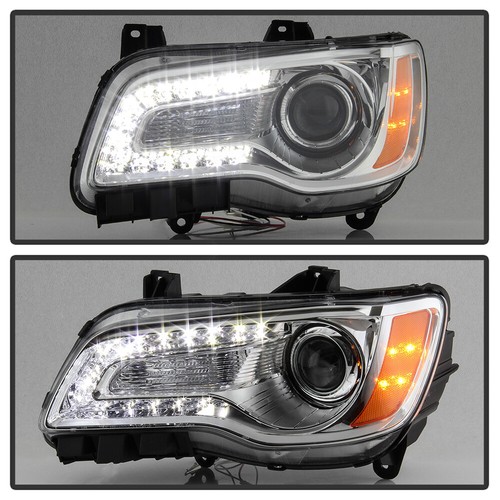 2011-2014 Chrysler 300 Chrome Bezel Halogen Type Headlight Headlamp Driver Side - Picture 5 of 8