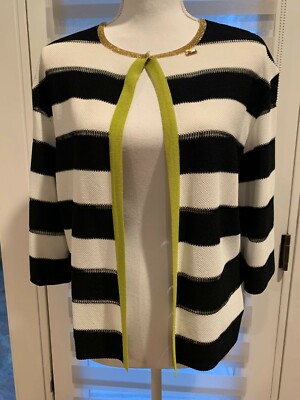Gizia Jacket Black  Ekru Green size 8/40 very, elegant chic, looks cool.