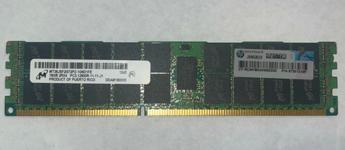 Micron MT36JSF2G72PZ-1G6 16GB 2Rx4 PC3-12800R 1600MHz REG Server Memory RAM