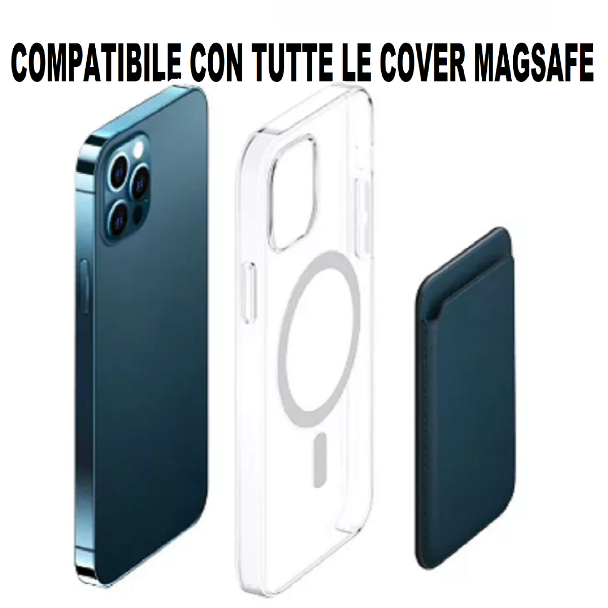 Portafoglio Magnetico Magsafe Elastico Per IPhone 12/13/14/15 - Porta Carte Con Supporto Regolabile, Rosa