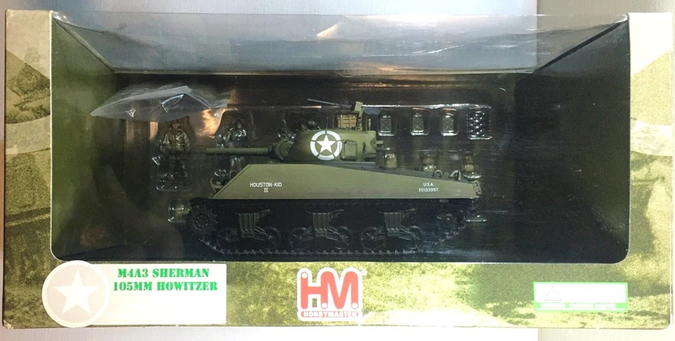 Hobby Master M4A3 Sherman 105mm Howitzer Tank 1:48 - NIB Die Cast Display Model - Image 3 of 4