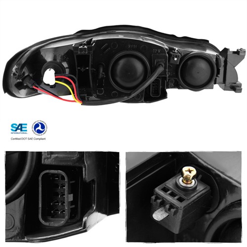 Fit 00-05 Monte Carlo Black Headlight Front Lamps Replacement Left + Right - Picture 3 of 7