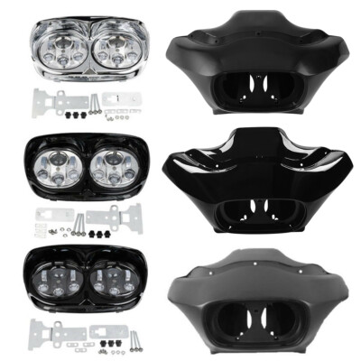 Inner Outer Fairing Dual Headlight Fit For Harley Touring Road Glide 1998-2013