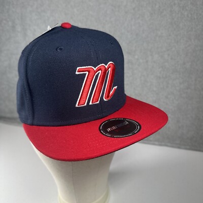 Marucci Hat Snapback Mens S Youth One Size Blue Red Baseball Adjust Flat NWT $34