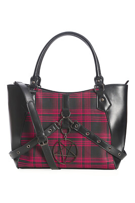 Banned Alternative Schultertasche In Oblivion We Trust Rot Shopper Tote Pentakel