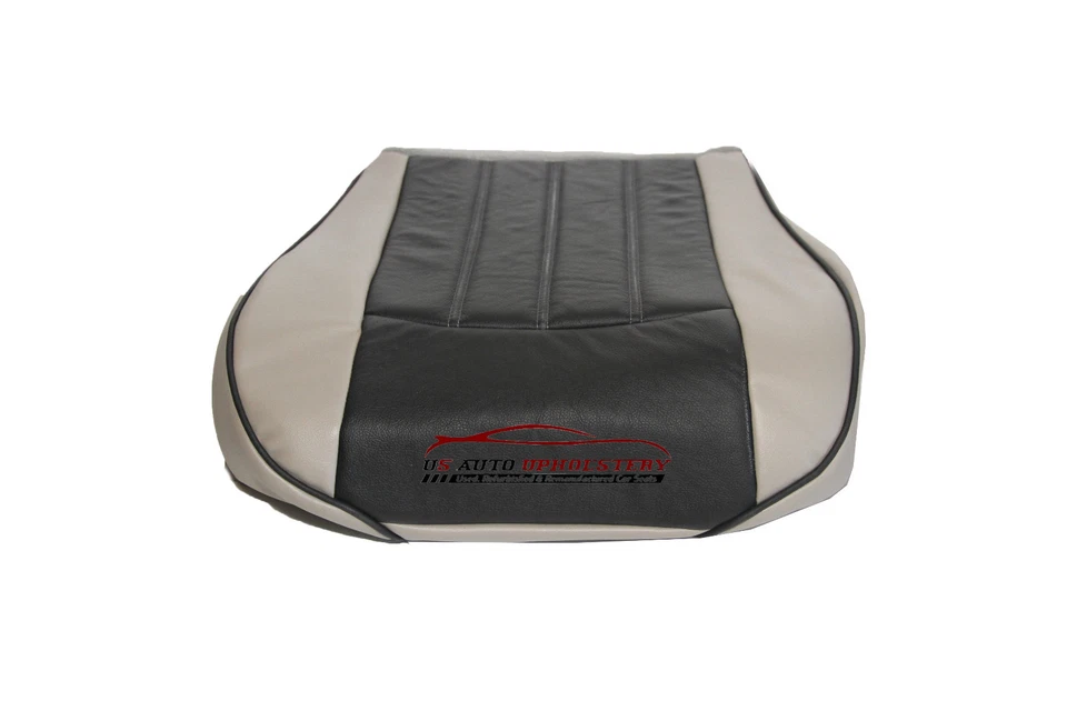 Funda de asiento de cuero inferior del lado del conductor Gr/BLK 07 compatible con Chrysler 200 300 Foto 3 de 4