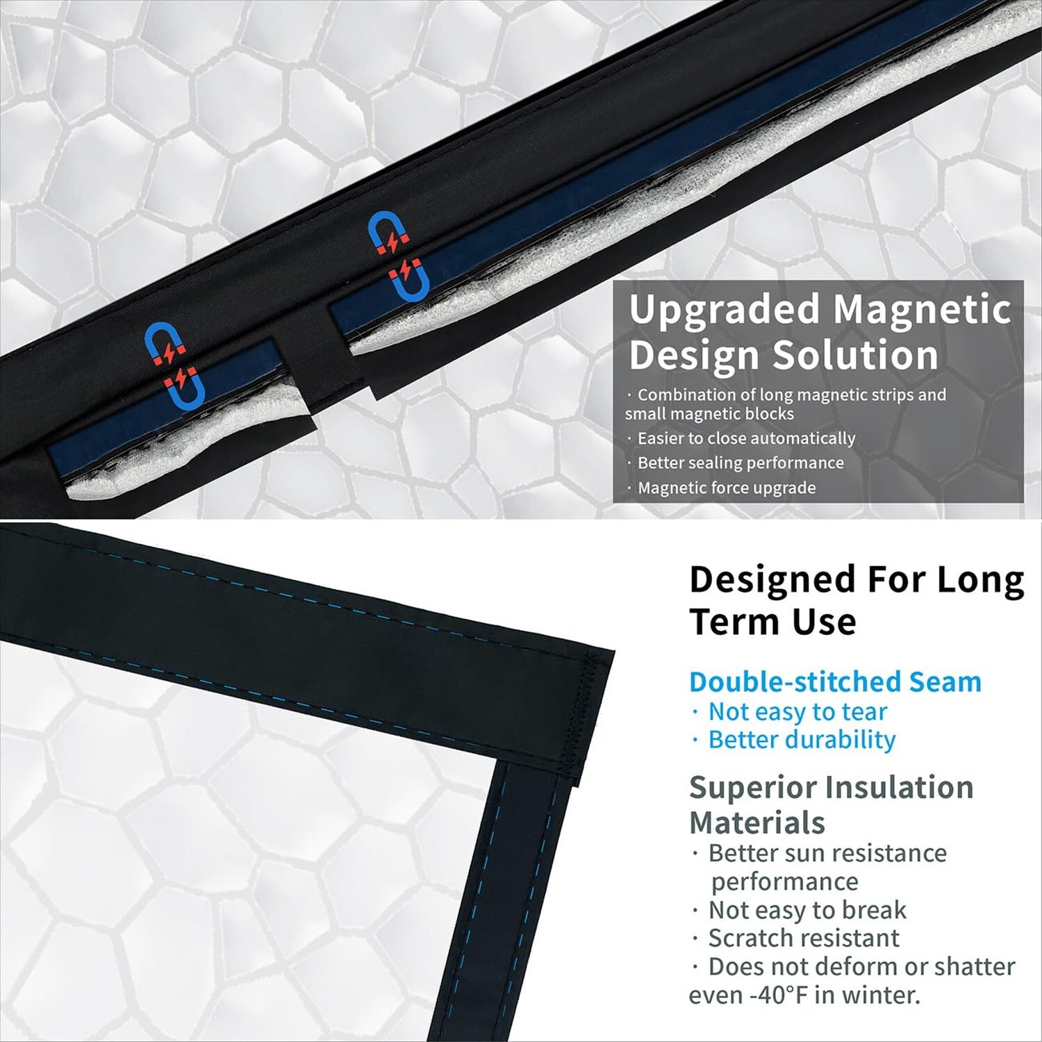 Magnetic Thermal Insulated Door Curtain 30 x 79 inch, Transparent D... Fast Ship