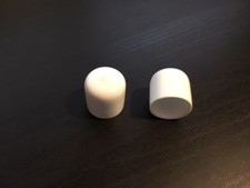 7/8" ID White Vinyl Round End Cap Cover for Pipe Plastic Tube Hub Caps Tubing