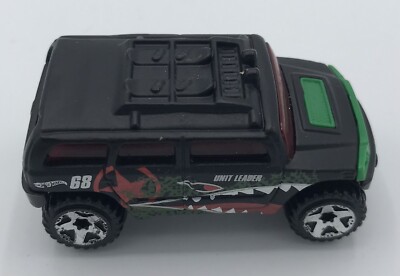2003 Hot Wheels Black Green Unit Leader 68 Stunt Team