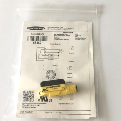 1pc NEW BANNER Photoelectric switch sensor QS18VP6RBQ8 spot stock #YP1