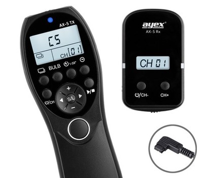 ayex AX-5 Timer Funk Fernauslöser S1 für Sony Alpha A900 A850 A700 A580 A560 uvm