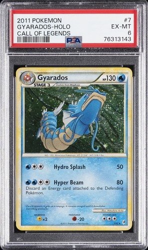 2011 POKEMON CALL OF LEGENDS #7 GYARADOS-HOLO PSA 6