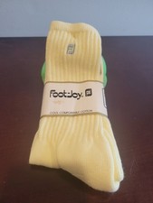 NEW VTG 80s Foot Joy Yellow Golf Socks Mens Sock Size 10-13 USA Made NOS