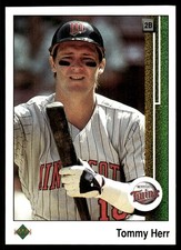 Tommy Herr 1989 Upper Deck #558 Twins MLB READ FREE SHIPPING AutographDen