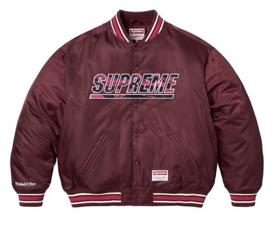 Jacket Red Supreme Script Varsity Puffy Jacket Supreme◇16AW